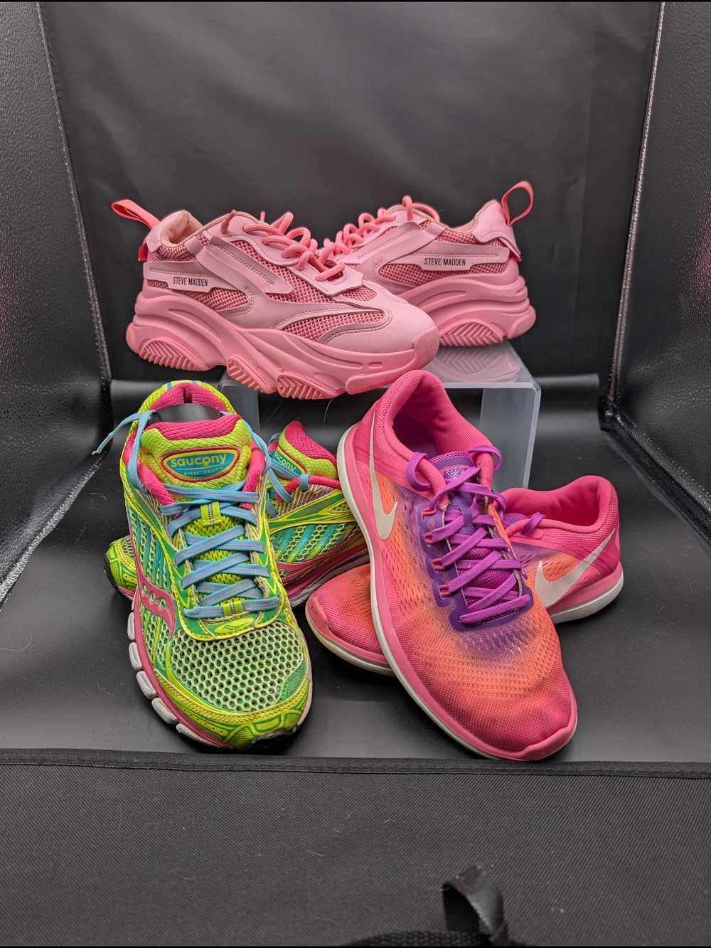 Women's 3 pair Bundle. Nike, Saucony & Steve Madden